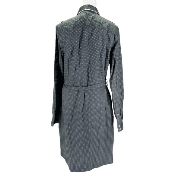 🛍️Brooks Brothers Polka Dot Button Down Shirt Dress Tie Waist Long Sleeve - Picture 6 of 9